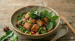 Roasted Duck Stir-Fried with Basil (TW)